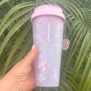 Starbucks Pink and Lavender Floral Travel Cup